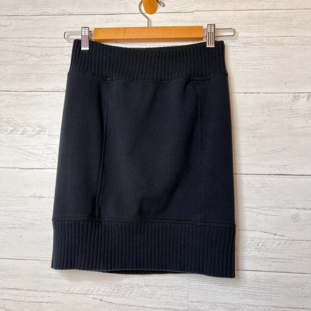 Free People Skirt Womens Size XS Black Bubble Hem Stretch Comfort Cozy
